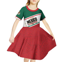 Personalized Mexico Basketball Kid Short Sleeve Dress Guerreros Go Champion