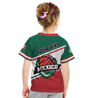 Personalized Mexico Basketball Kid T Shirt Guerreros Go Champion