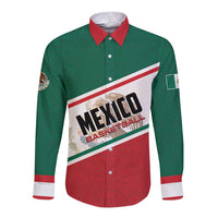 Personalized Mexico Basketball Long Sleeve Button Shirt Guerreros Go Champion