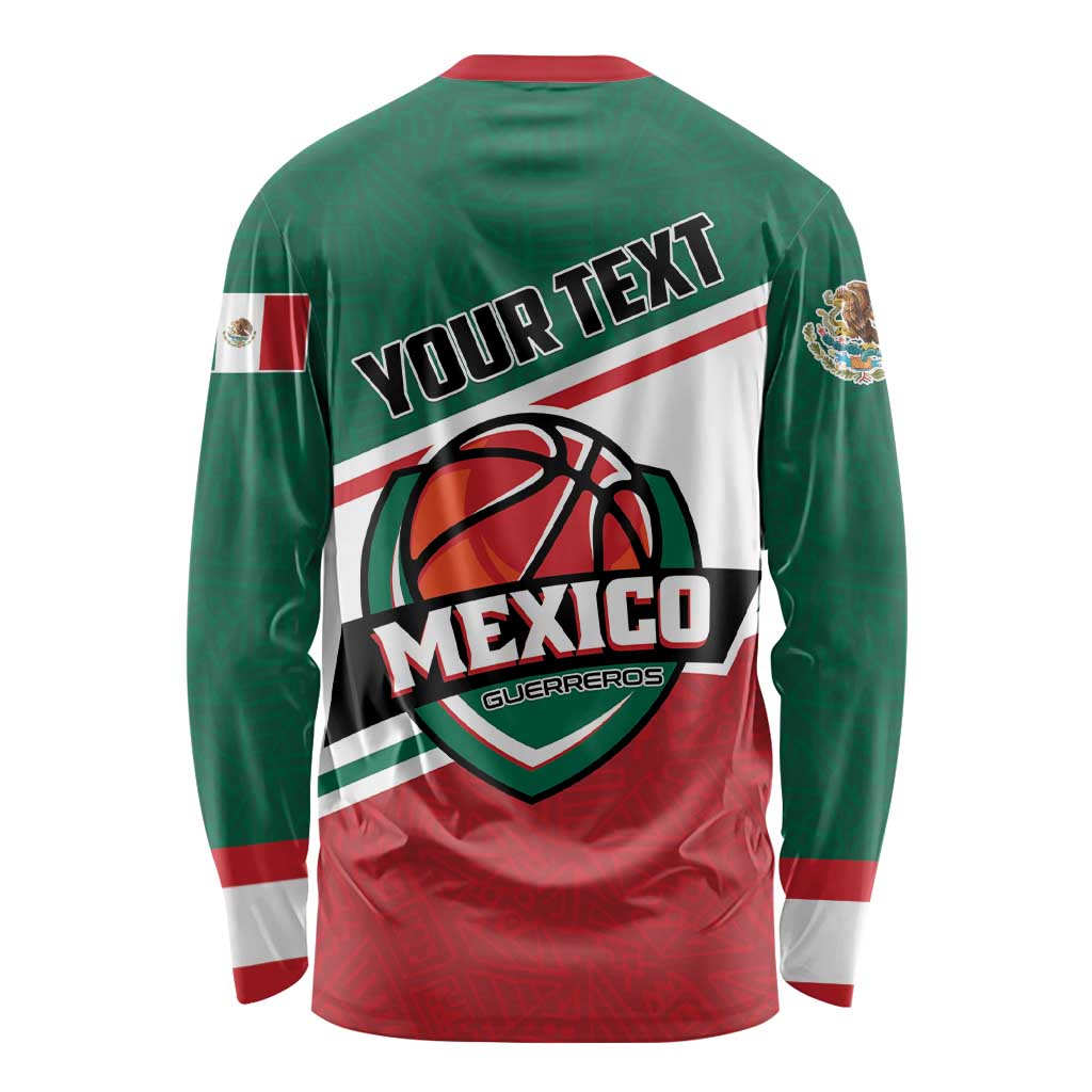 Personalized Mexico Basketball Long Sleeve Shirt Guerreros Go Champion