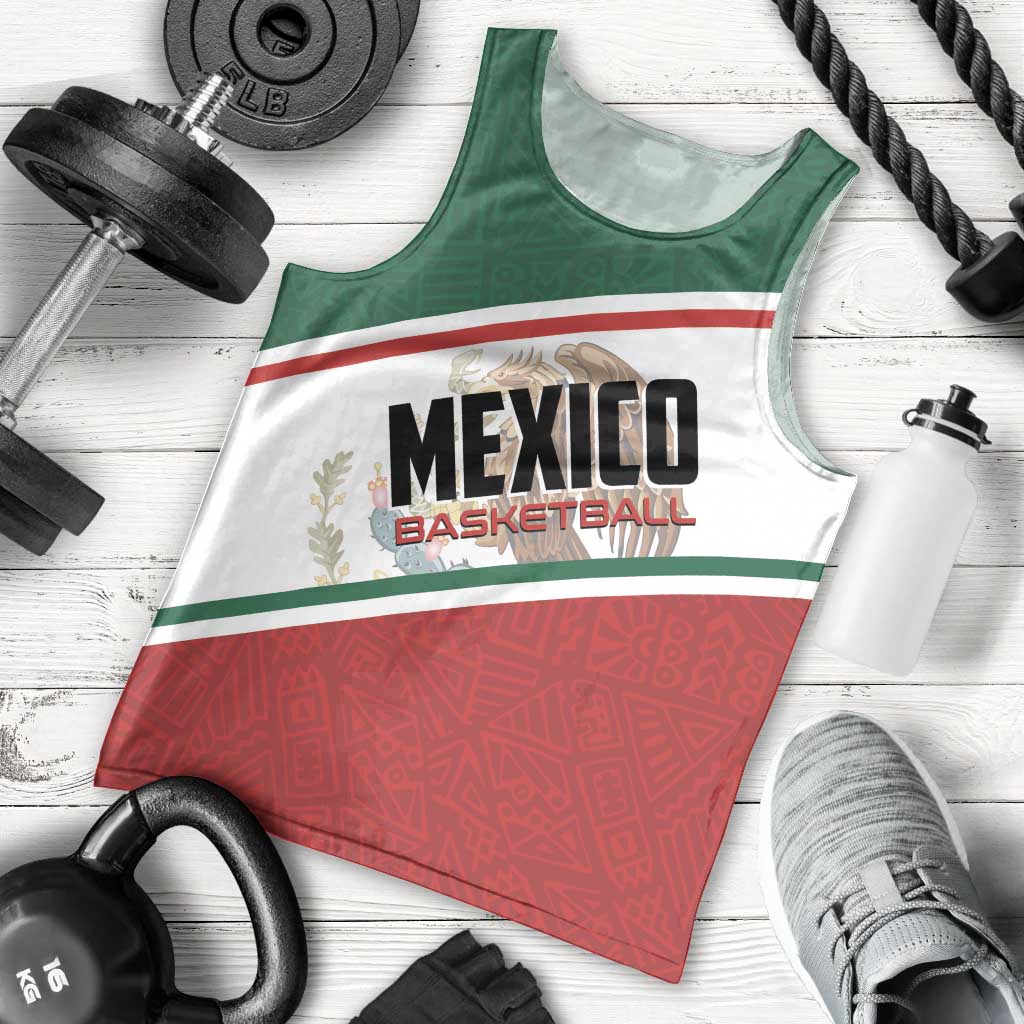 Personalized Mexico Basketball Men Tank Top Guerreros Go Champion