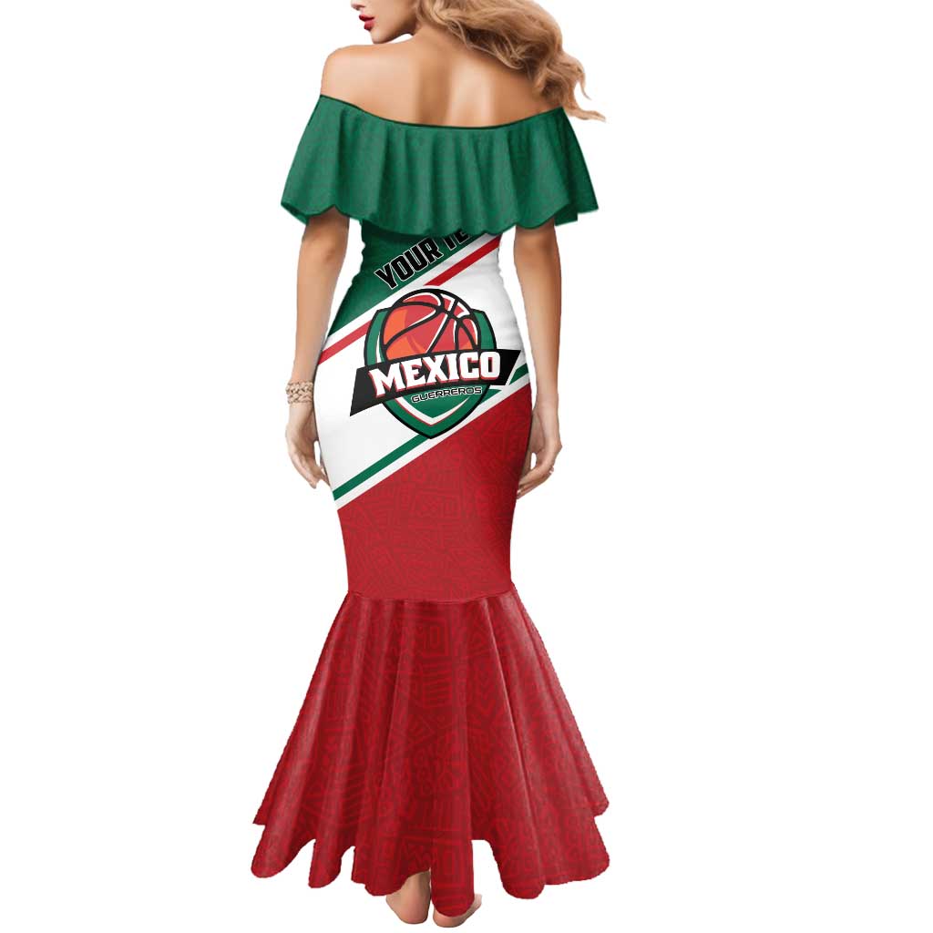 Personalized Mexico Basketball Mermaid Dress Guerreros Go Champion