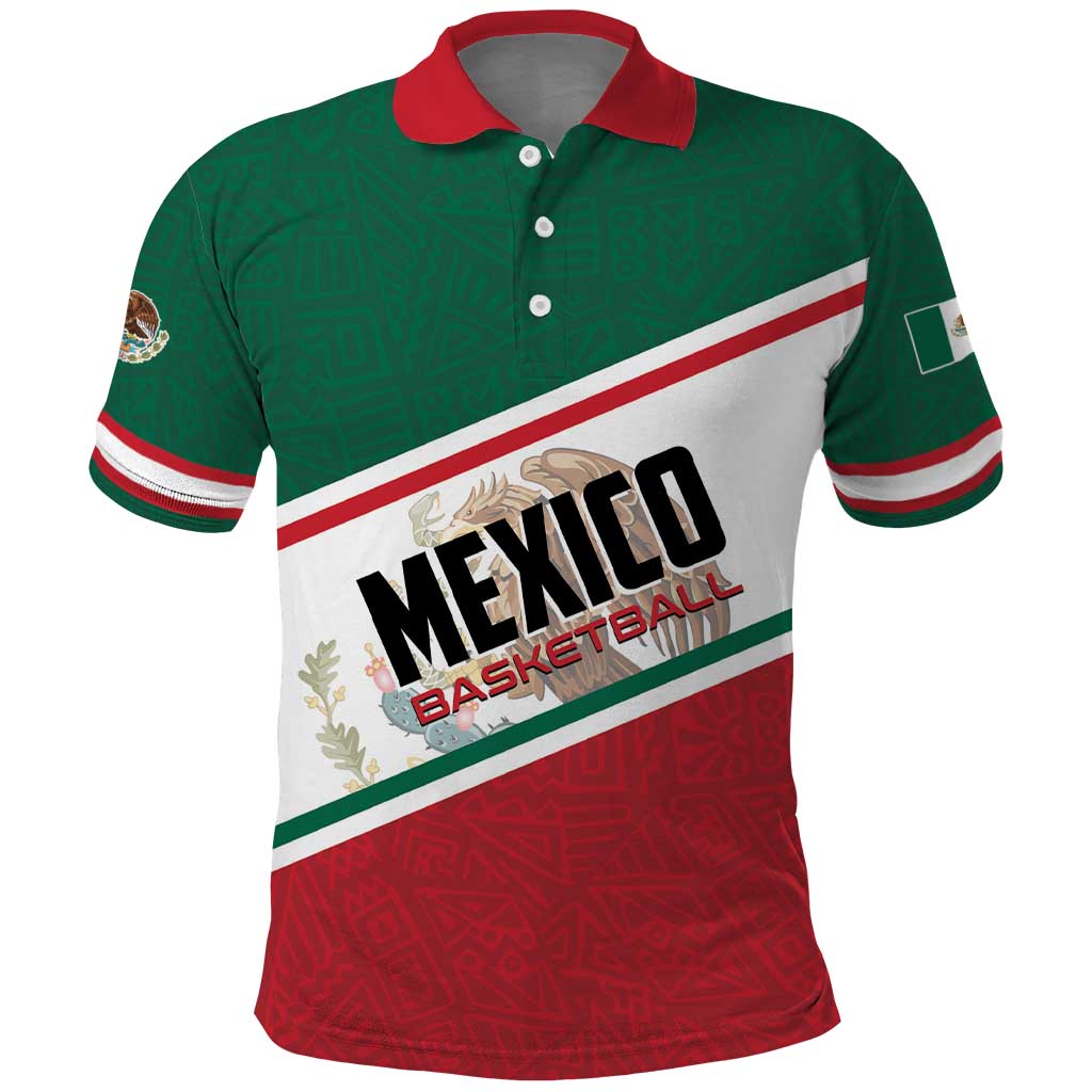 Personalized Mexico Basketball Polo Shirt Guerreros Go Champion