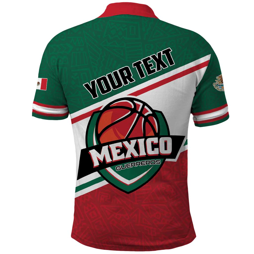 Personalized Mexico Basketball Polo Shirt Guerreros Go Champion
