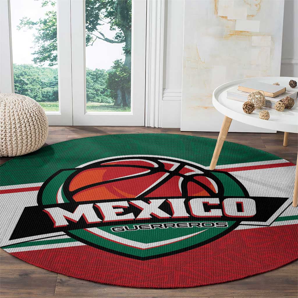 Mexico Basketball Round Carpet Guerreros Go Champion
