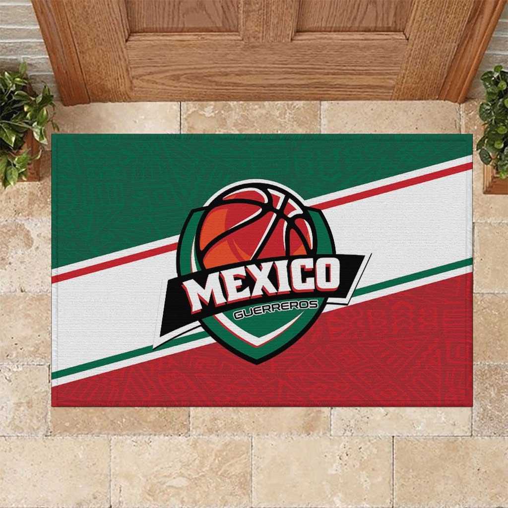 Mexico Basketball Rubber Doormat Guerreros Go Champion