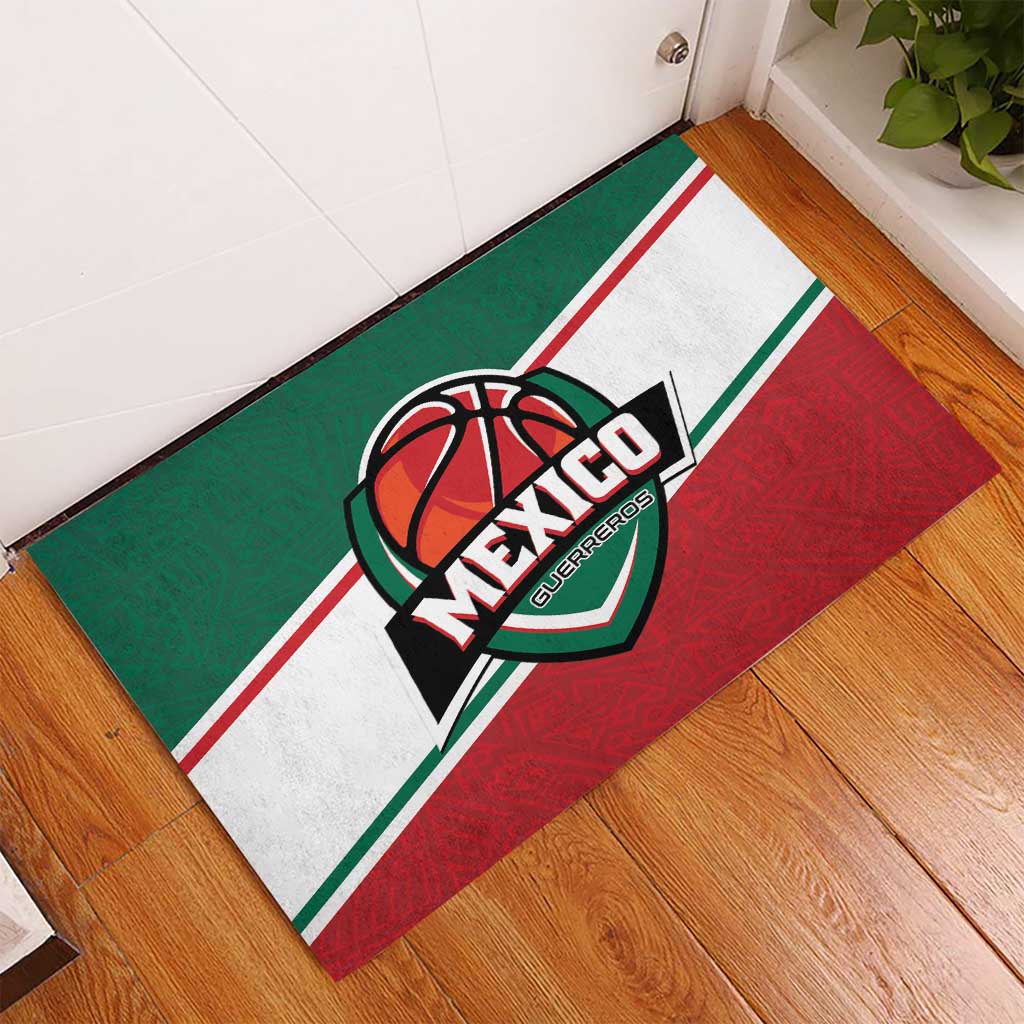 Mexico Basketball Rubber Doormat Guerreros Go Champion
