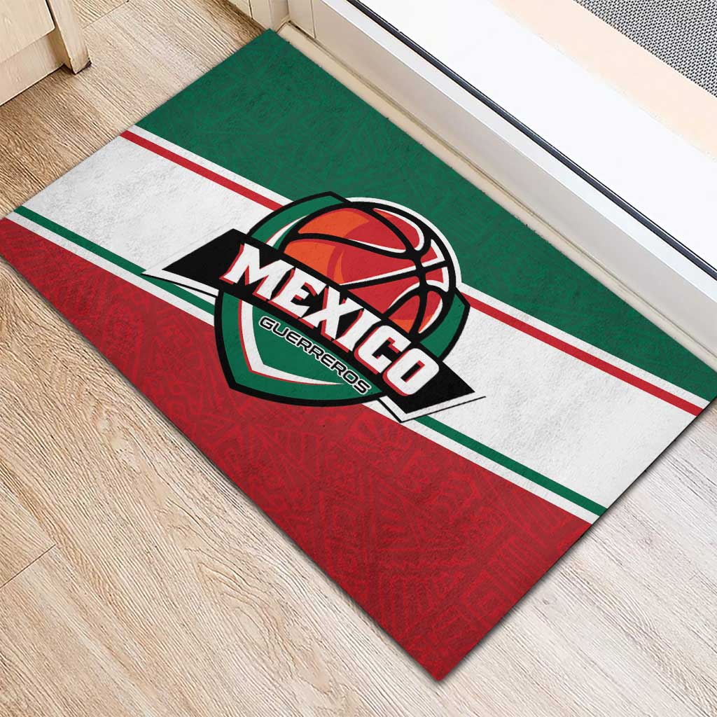 Mexico Basketball Rubber Doormat Guerreros Go Champion