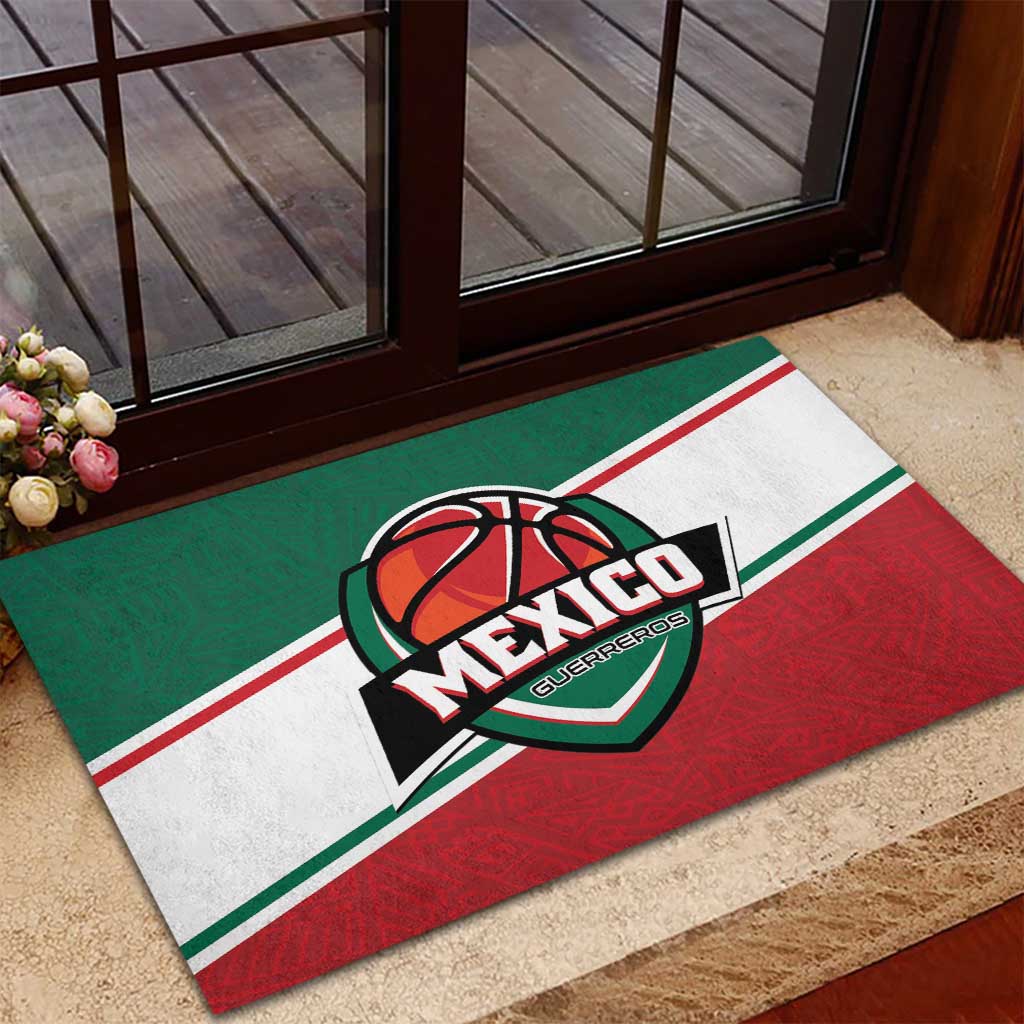 Mexico Basketball Rubber Doormat Guerreros Go Champion