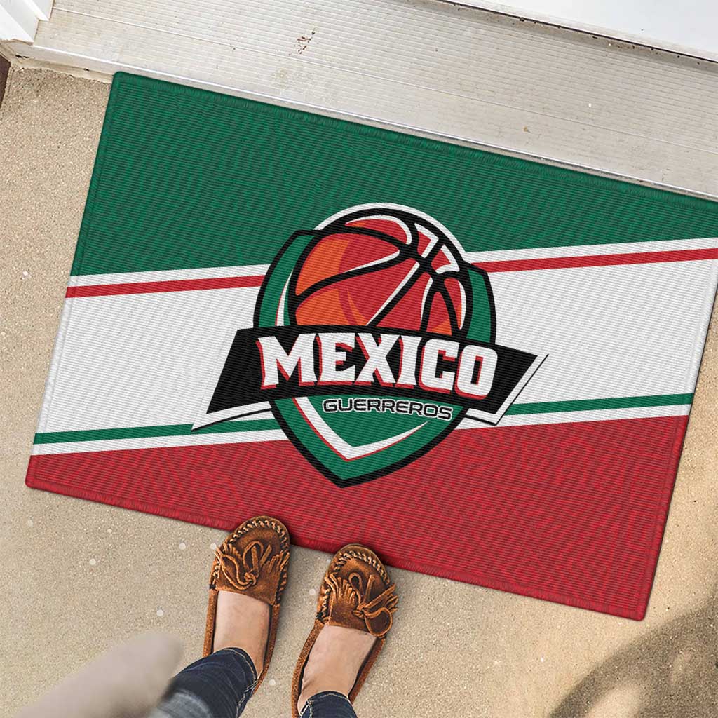 Mexico Basketball Rubber Doormat Guerreros Go Champion