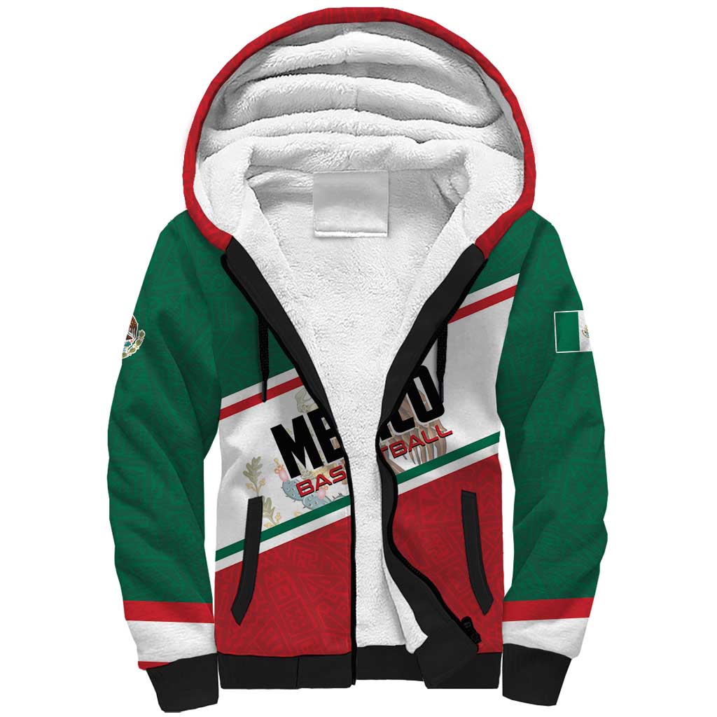 Personalized Mexico Basketball Sherpa Hoodie Guerreros Go Champion