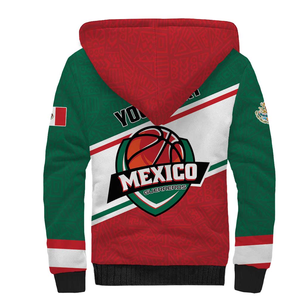 Personalized Mexico Basketball Sherpa Hoodie Guerreros Go Champion