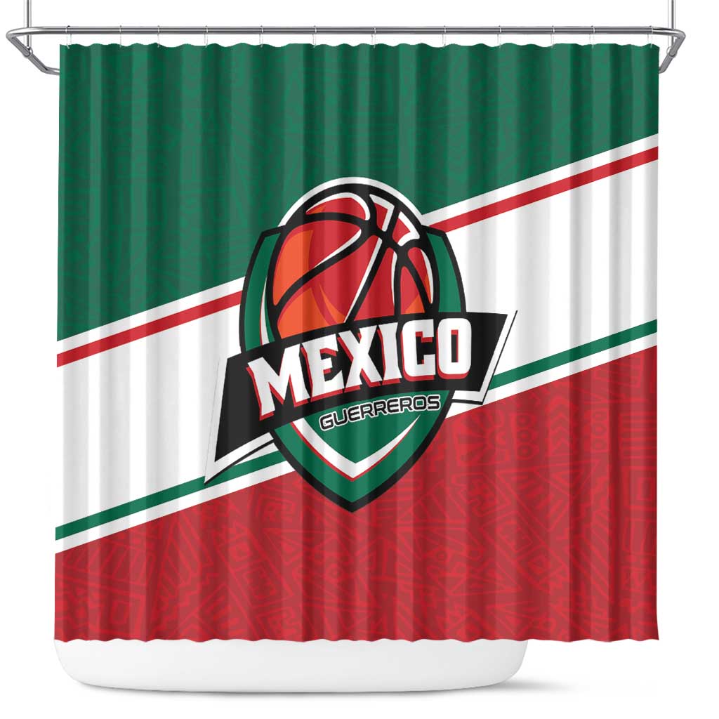 Mexico Basketball Shower Curtain Guerreros Go Champion