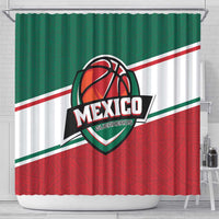 Mexico Basketball Shower Curtain Guerreros Go Champion