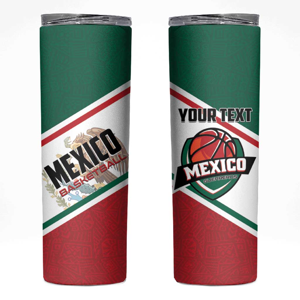 Personalized Mexico Basketball Skinny Tumbler Guerreros Go Champion