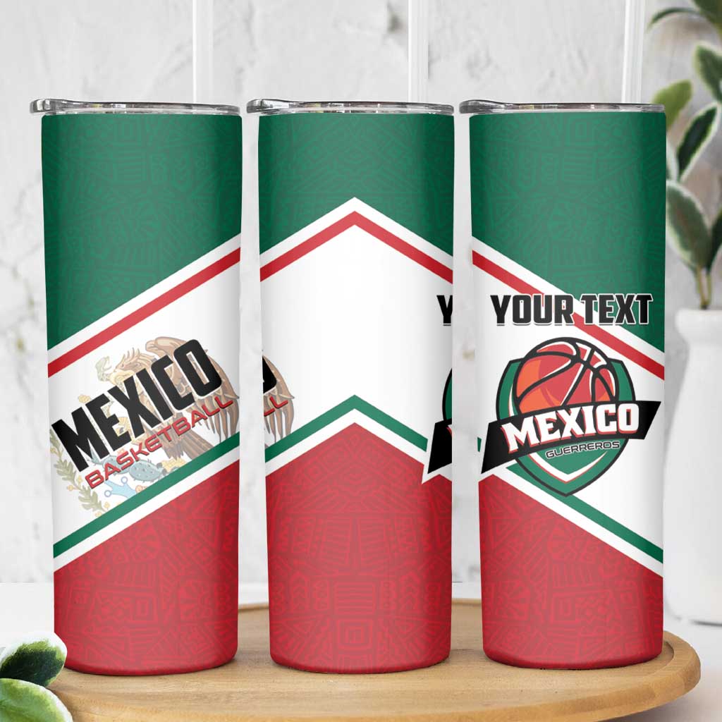 Personalized Mexico Basketball Skinny Tumbler Guerreros Go Champion