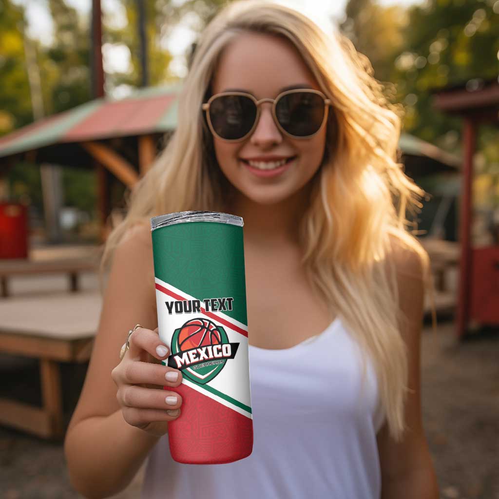 Personalized Mexico Basketball Skinny Tumbler Guerreros Go Champion