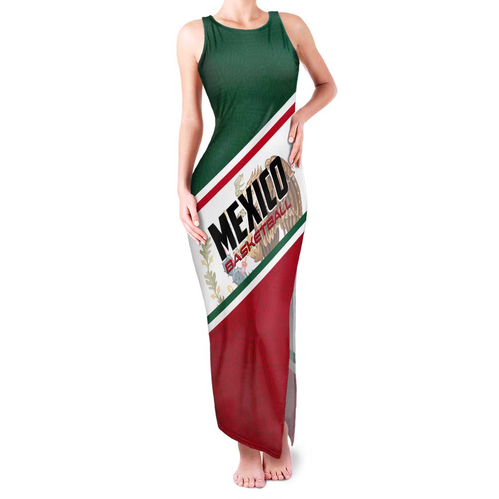 Personalized Mexico Basketball Tank Maxi Dress Guerreros Go Champion