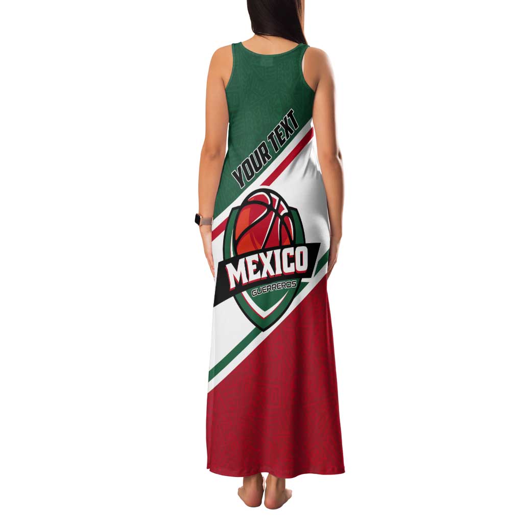Personalized Mexico Basketball Tank Maxi Dress Guerreros Go Champion