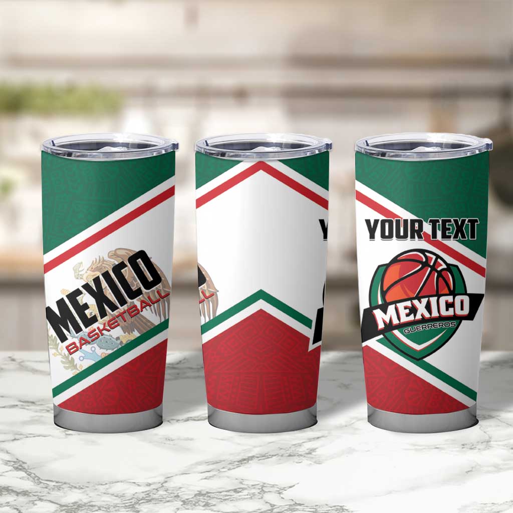 Personalized Mexico Basketball Tumbler Cup Guerreros Go Champion