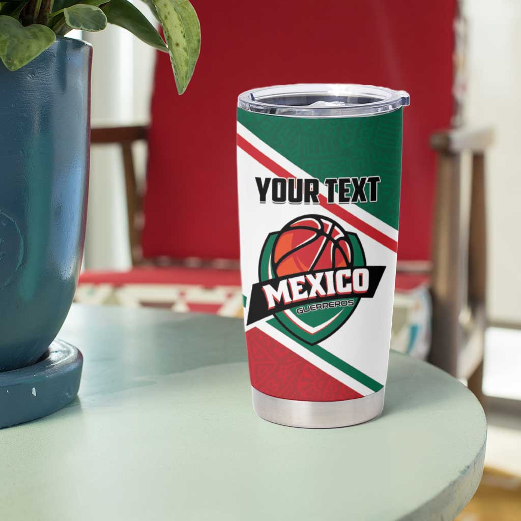 Personalized Mexico Basketball Tumbler Cup Guerreros Go Champion