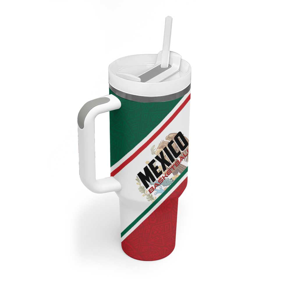 Personalized Mexico Basketball Tumbler With Handle Guerreros Go Champion