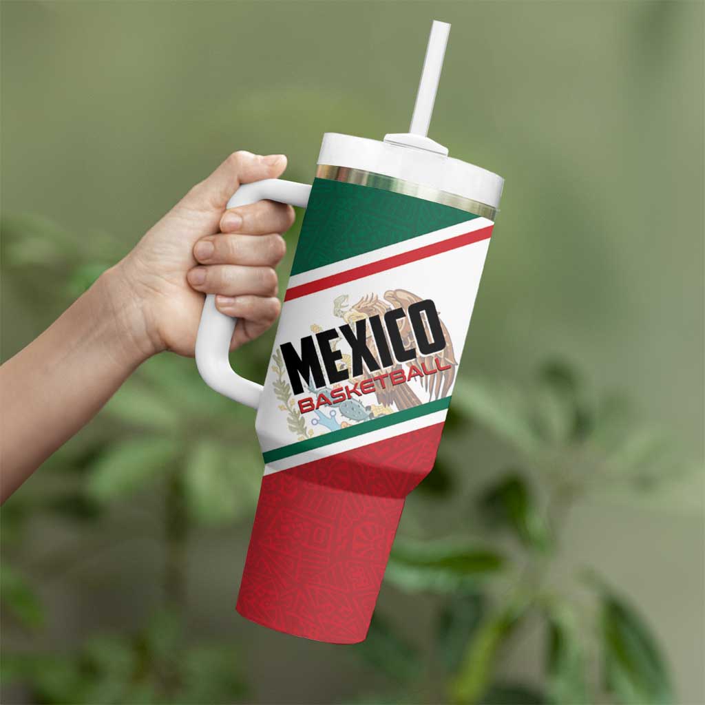 Personalized Mexico Basketball Tumbler With Handle Guerreros Go Champion