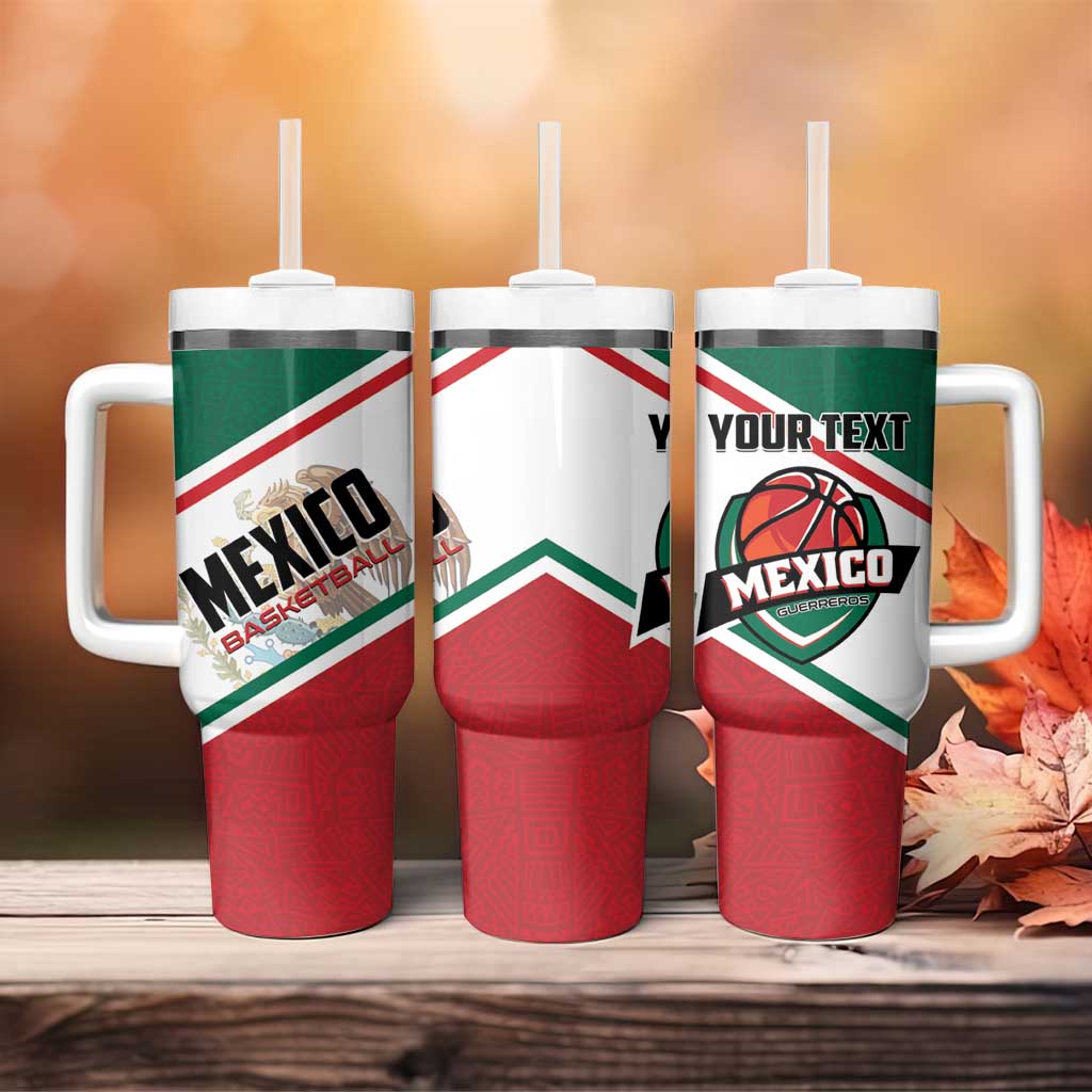 Personalized Mexico Basketball Tumbler With Handle Guerreros Go Champion