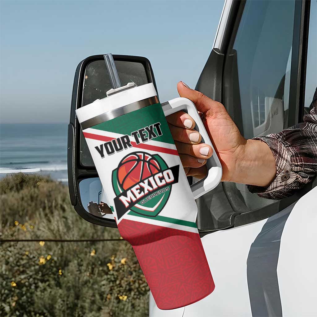 Personalized Mexico Basketball Tumbler With Handle Guerreros Go Champion