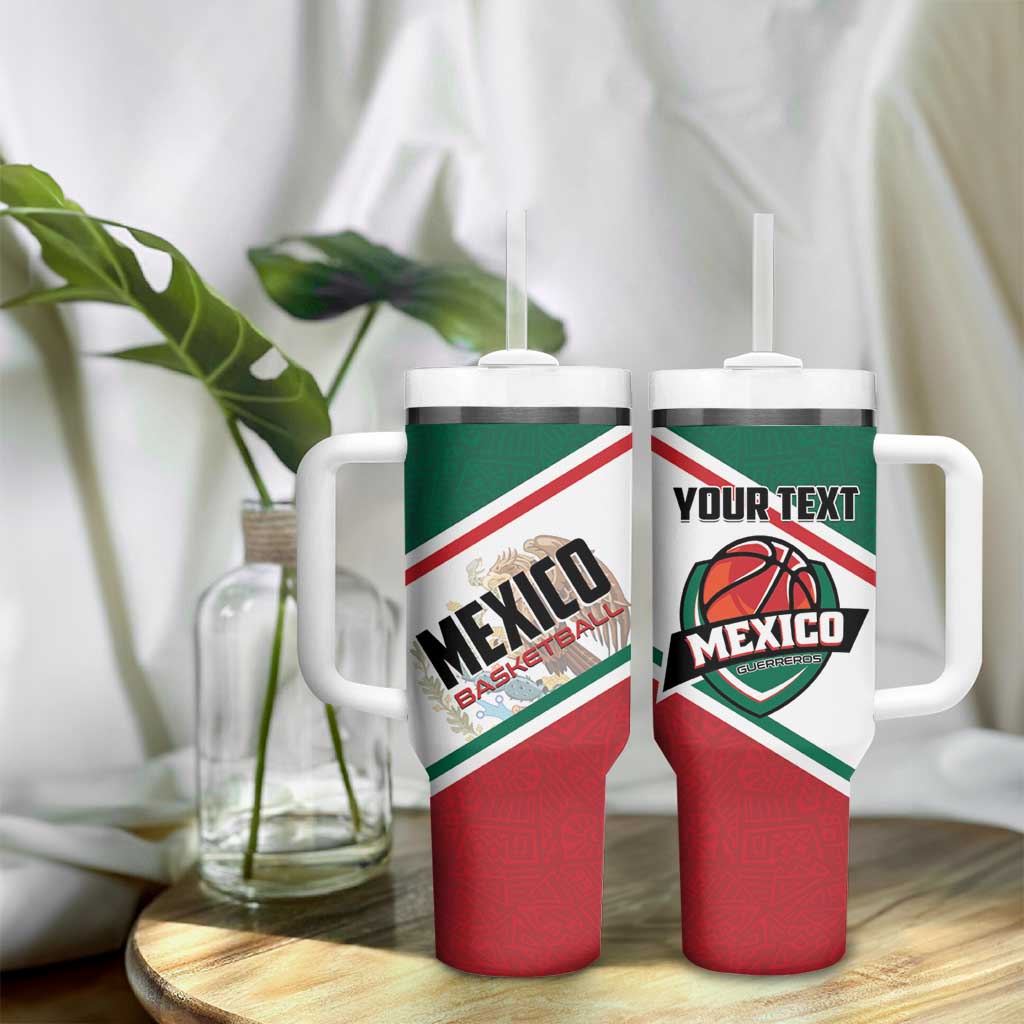 Personalized Mexico Basketball Tumbler With Handle Guerreros Go Champion