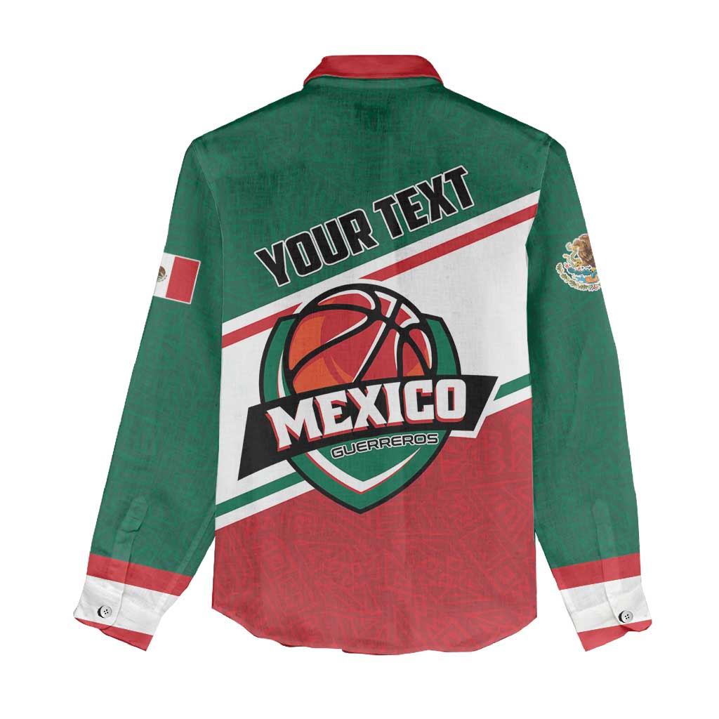 Personalized Mexico Basketball Women Casual Shirt Guerreros Go Champion