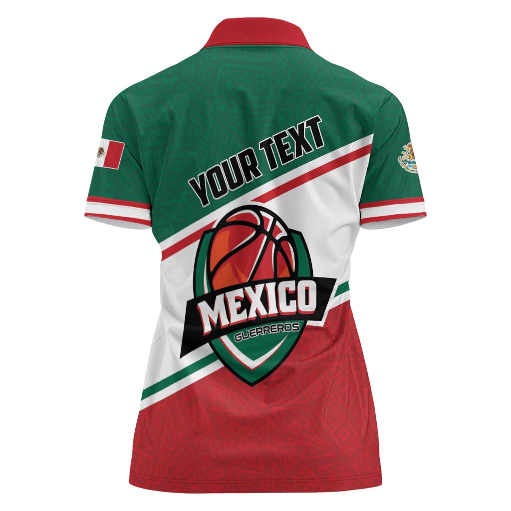 Personalized Mexico Basketball Women Polo Shirt Guerreros Go Champion
