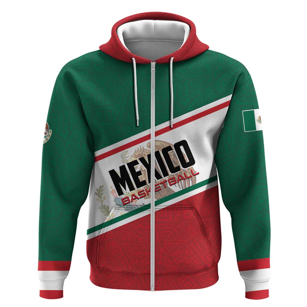 Personalized Mexico Basketball Zip Hoodie Guerreros Go Champion