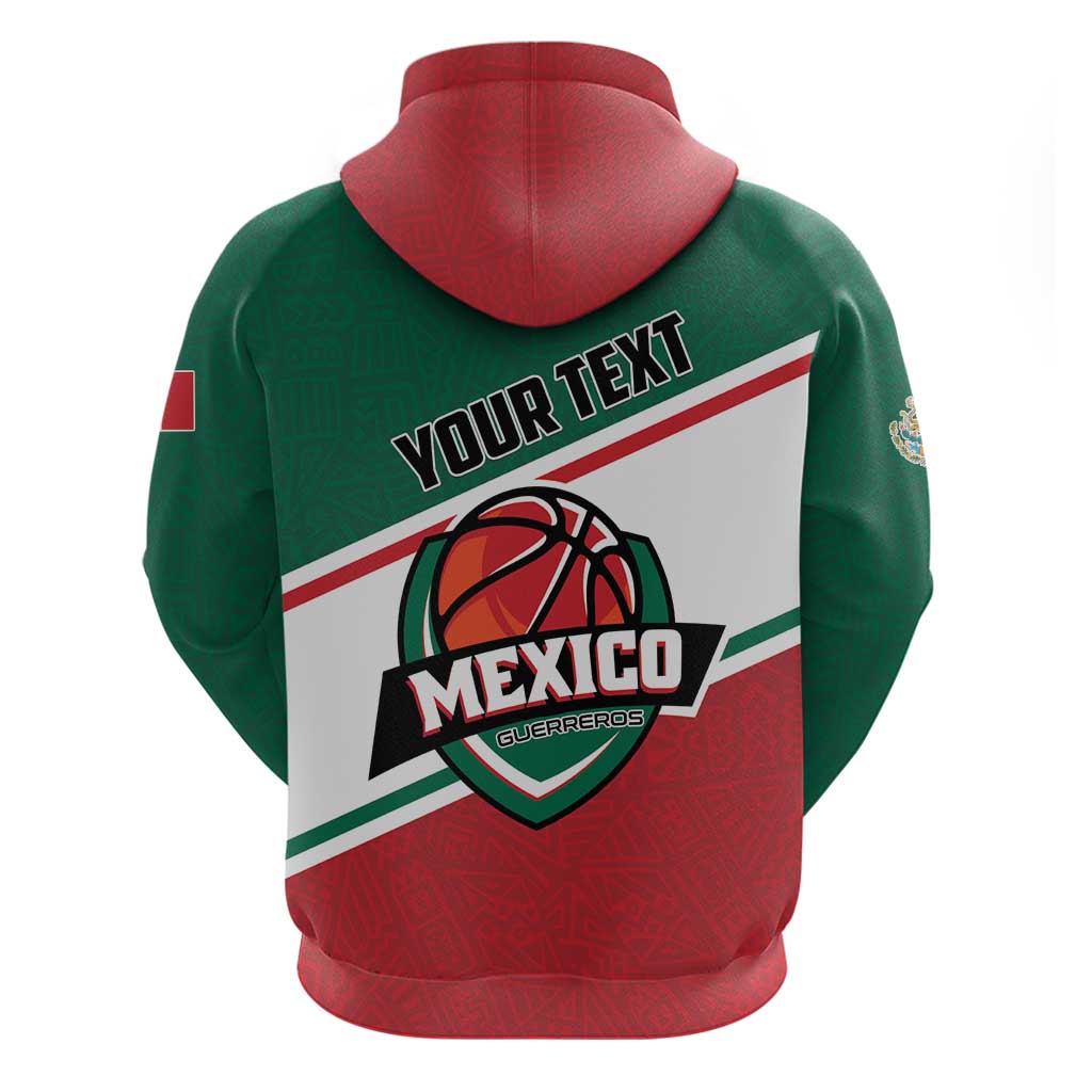 Personalized Mexico Basketball Zip Hoodie Guerreros Go Champion