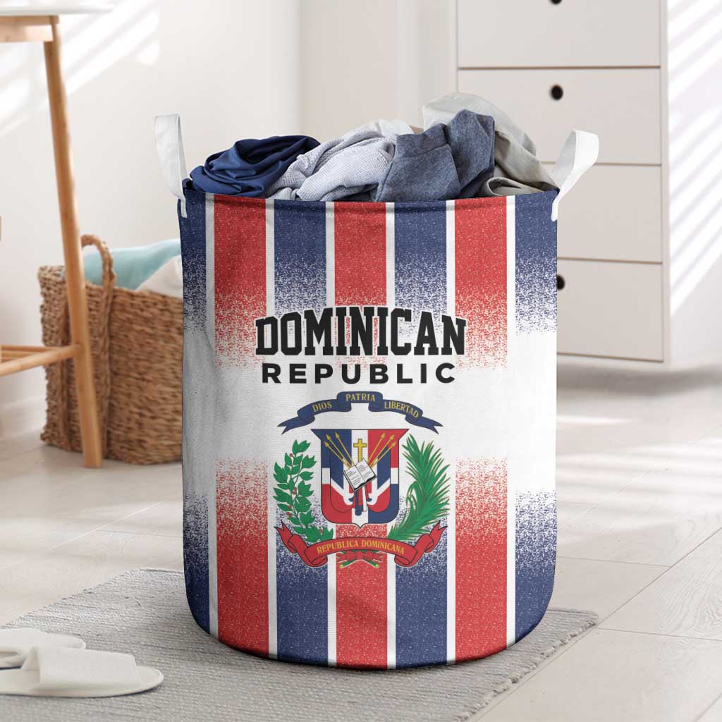 Dominican Republic Laundry Basket Stripe Stylized