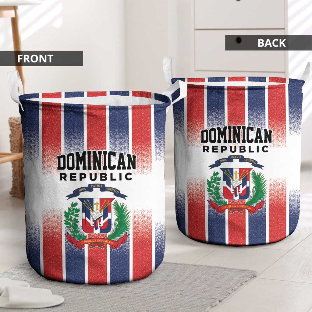 Dominican Republic Laundry Basket Stripe Stylized