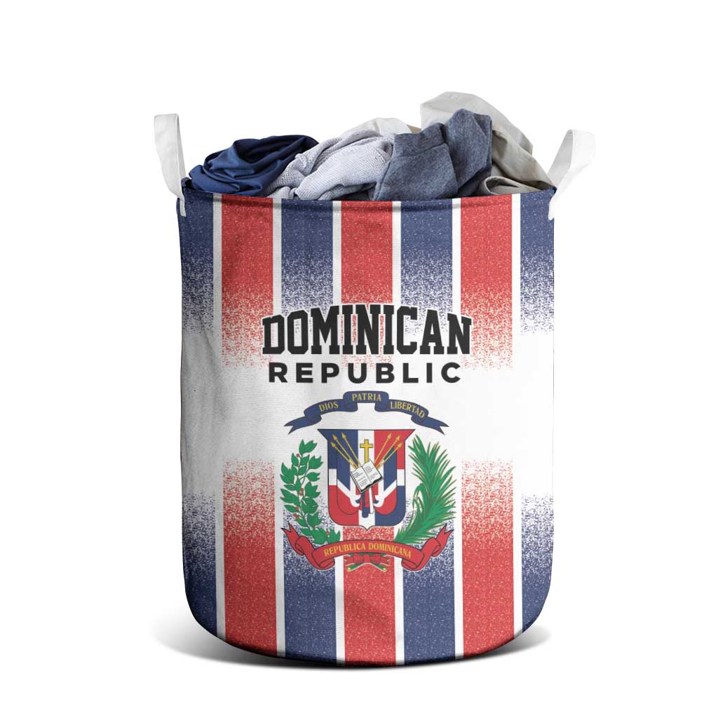 Dominican Republic Laundry Basket Stripe Stylized
