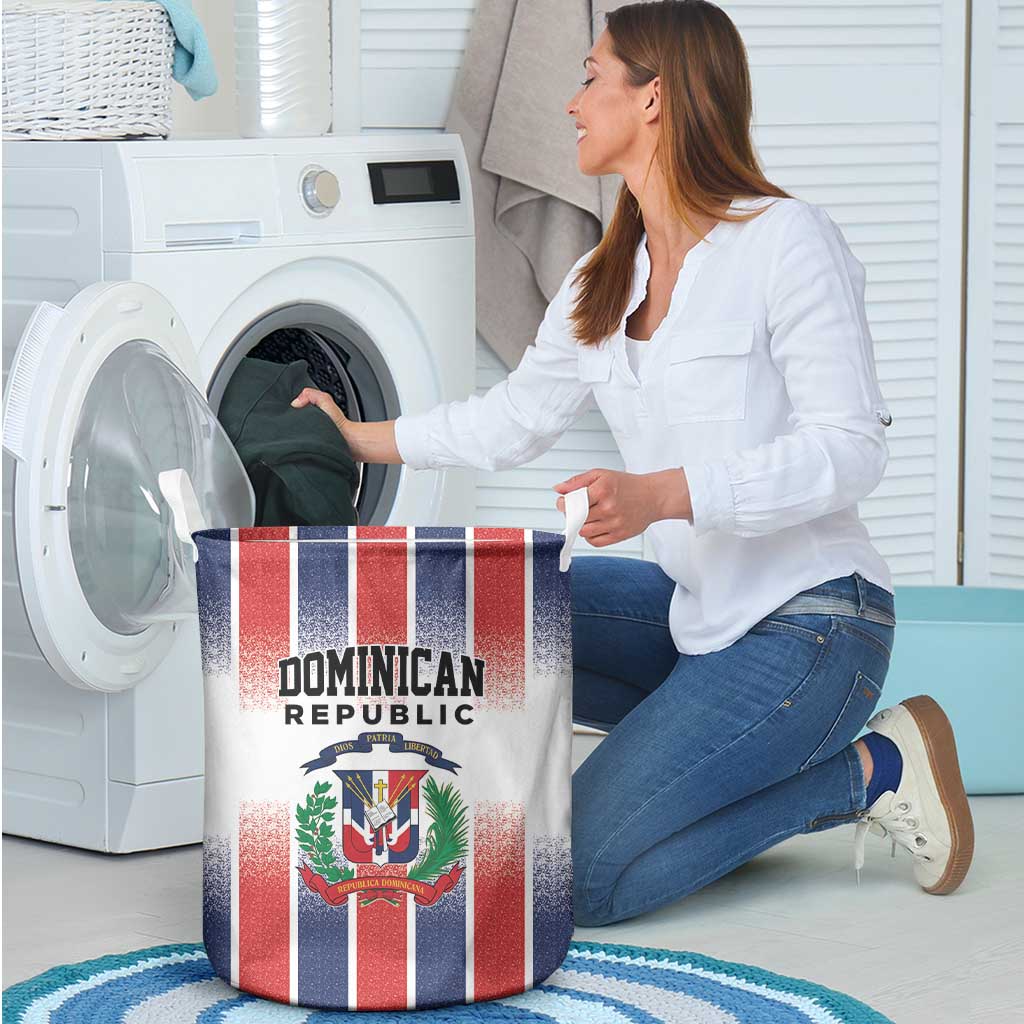Dominican Republic Laundry Basket Stripe Stylized