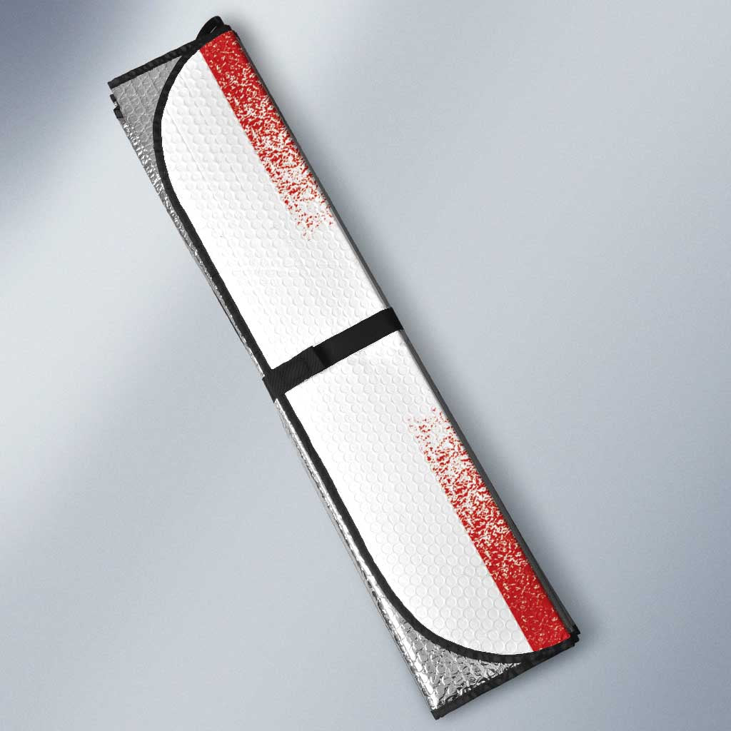 Dominican Republic Auto Sun Shade Stripe Stylized