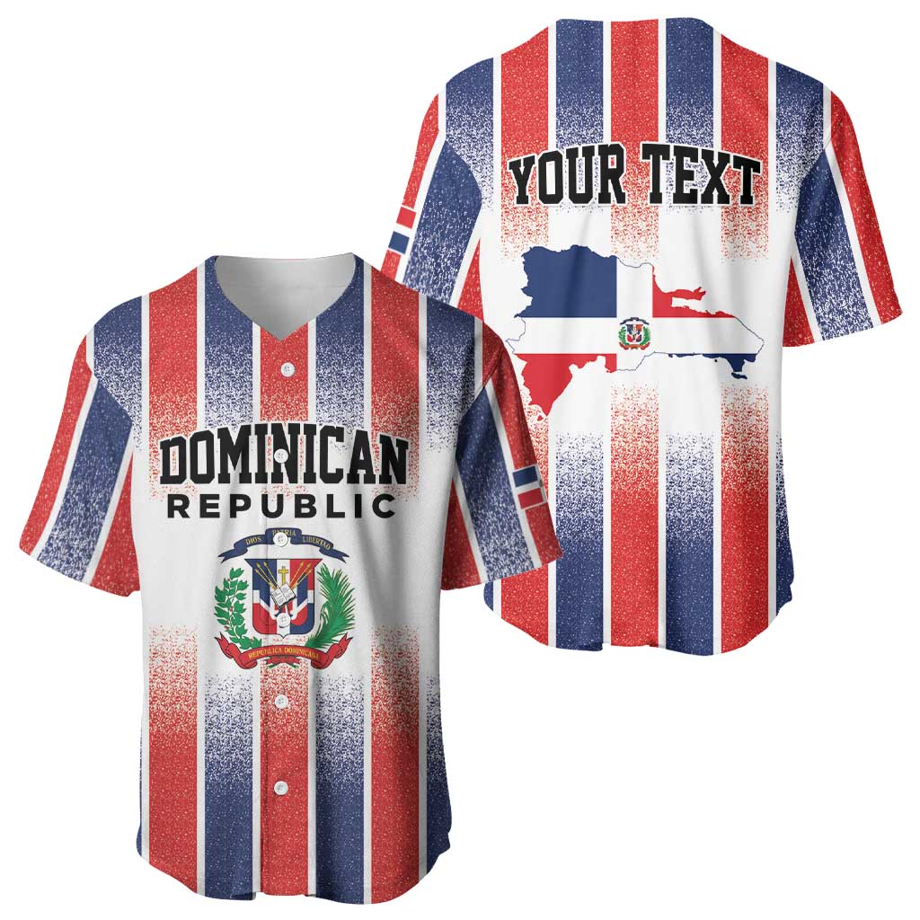 Personalized Dominican Republic Baseball Jersey Stripe Stylized