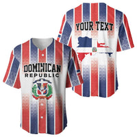 Personalized Dominican Republic Baseball Jersey Stripe Stylized