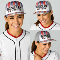 Dominican Republic Baseball Net Cap Stripe Stylized