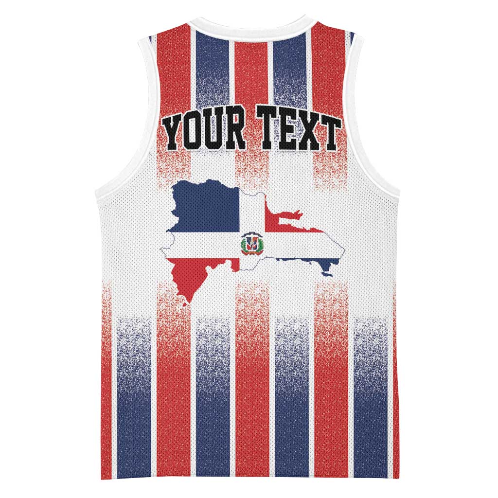 Personalized Dominican Republic Basketball Jersey Stripe Stylized