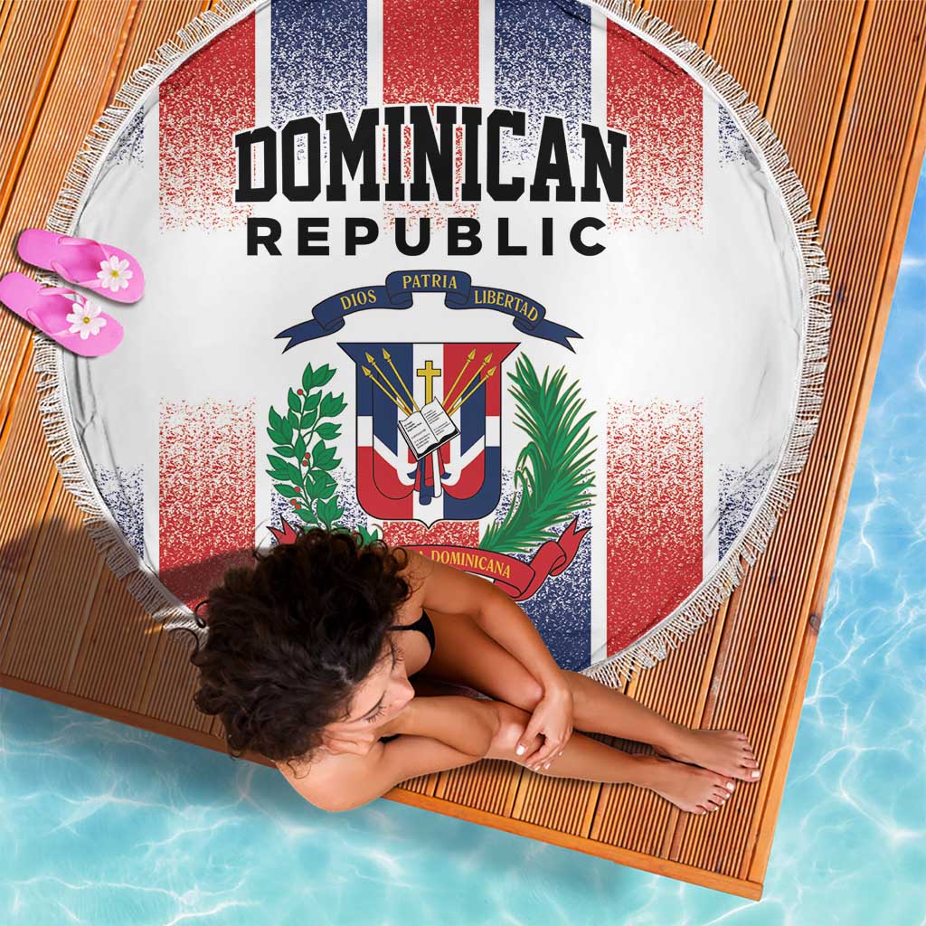 Dominican Republic Beach Blanket Stripe Stylized