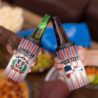 Personalized Dominican Republic 4 in 1 Can Cooler Tumbler Stripe Stylized