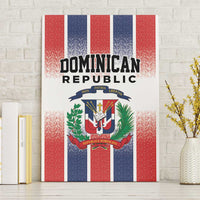 Dominican Republic Canvas Wall Art Stripe Stylized