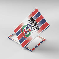 Dominican Republic Canvas Wall Art Stripe Stylized