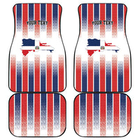 Personalized Dominican Republic Car Mats Stripe Stylized