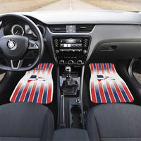 Personalized Dominican Republic Car Mats Stripe Stylized