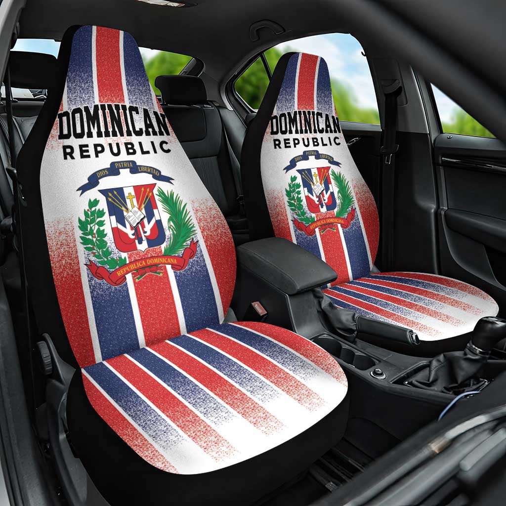 Dominican Republic Car Seat Cover Stripe Stylized